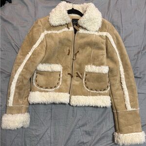 Women's Tan Shearling Jacket